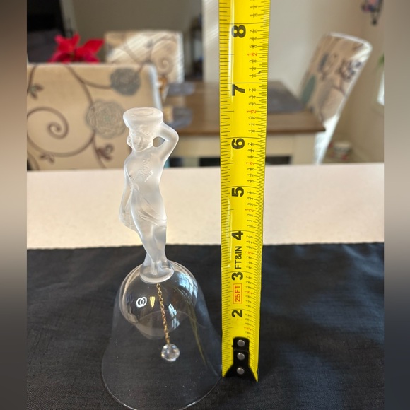 Vintage Bayel Bacchante Frosted Figural Crystall Bell - Picture 6 of 6